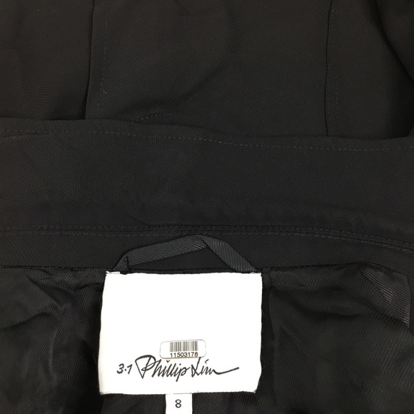3.1 Phillip Lim Women's Black Notch Lapel 2-Button Front Blazer Jacket Size 8 - Picture 11 of 13